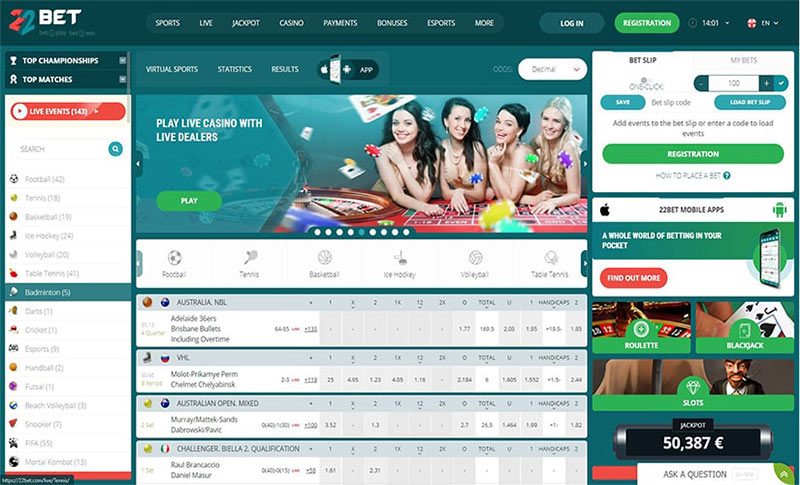 22Bet - High odds betting address