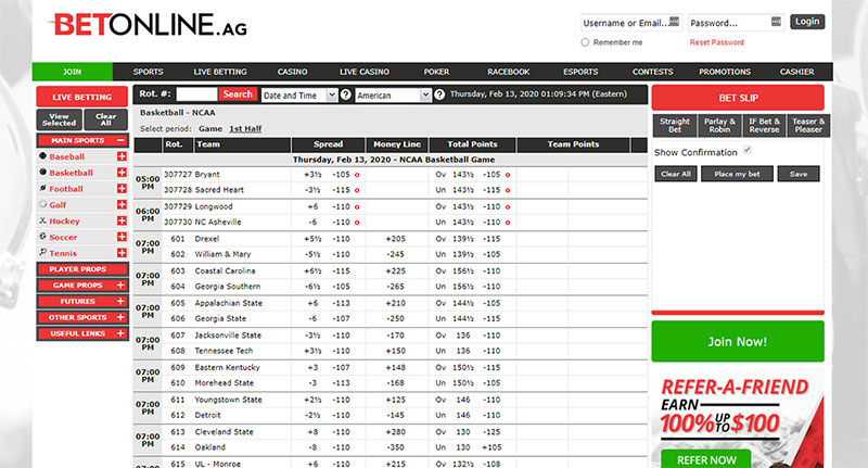 BetOnline - Best Sports Betting Site in North Carolina