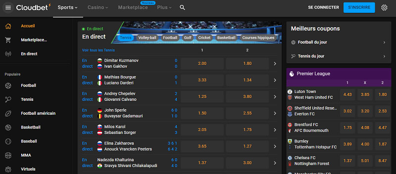 Cloudbet – Offers all types of betting available
