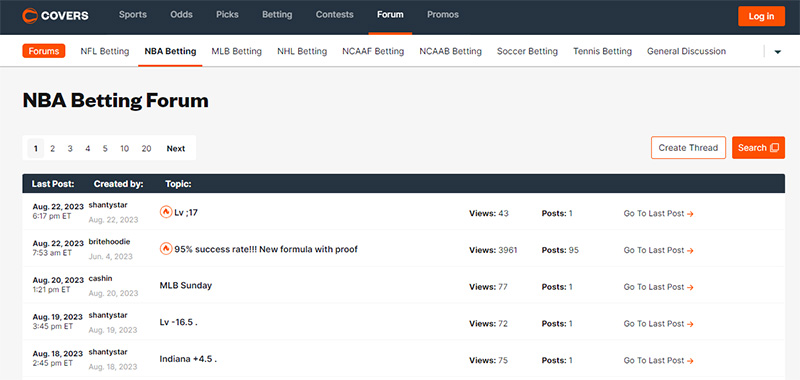 Covers - the leading NBA betting forum