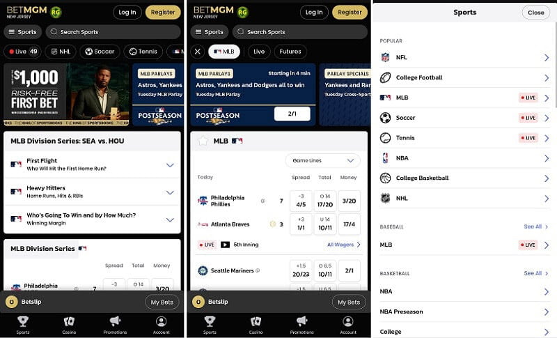 Cricket App at BetMGM Sportsbook