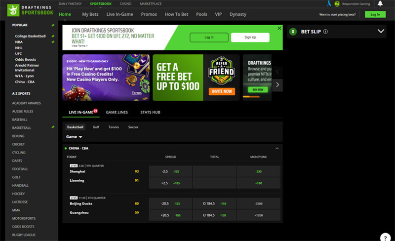 DraftKings - reputable football betting site 