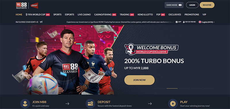 football betting with a phone card on M88