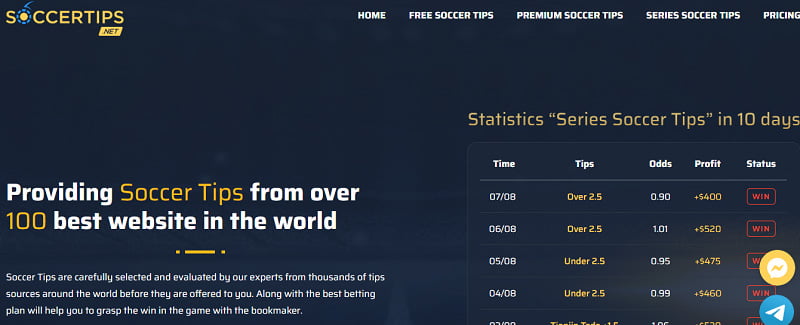 Football tips Soccertips.net prestige
