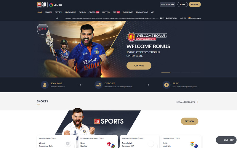 M88 - The bookmaker gives money to experience