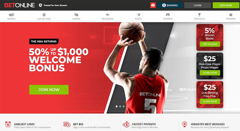 Online betting for UFC at Betonline