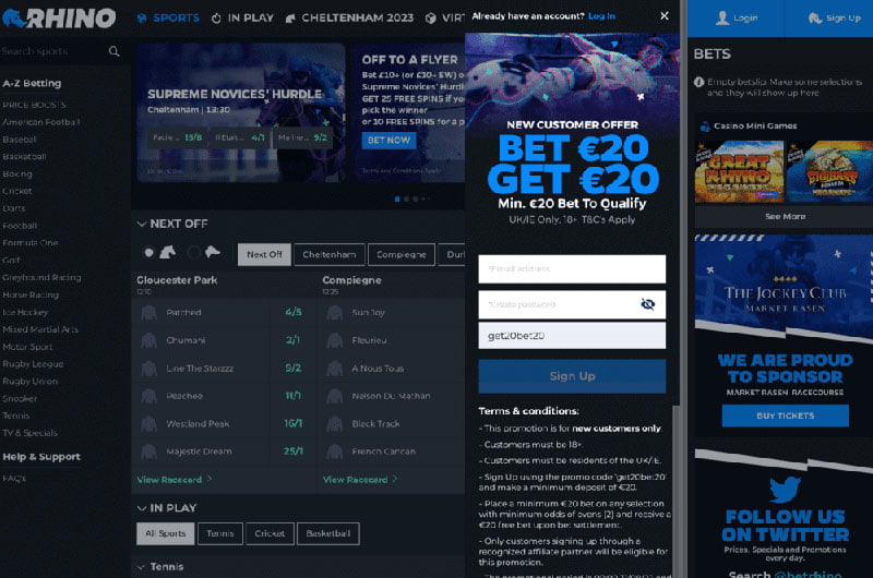 Play Rhino Cricket Betting