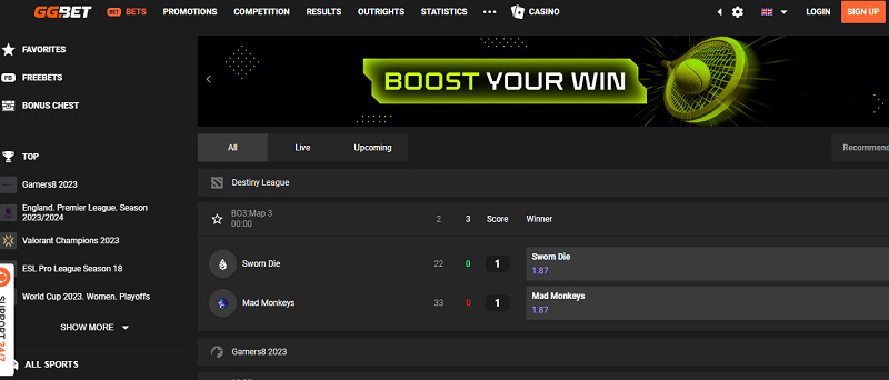 Reputable GG BET bookmaker 