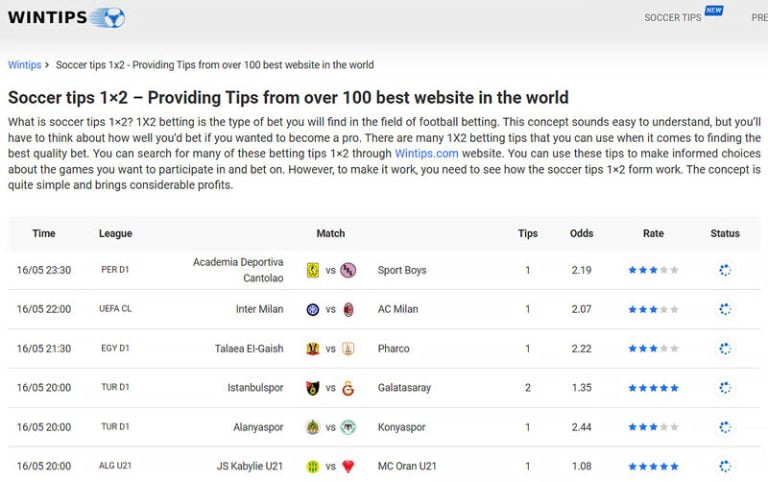 Wintips football betting