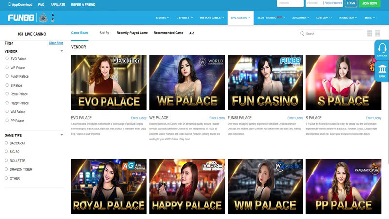 Best betting sites Florida: FUN88