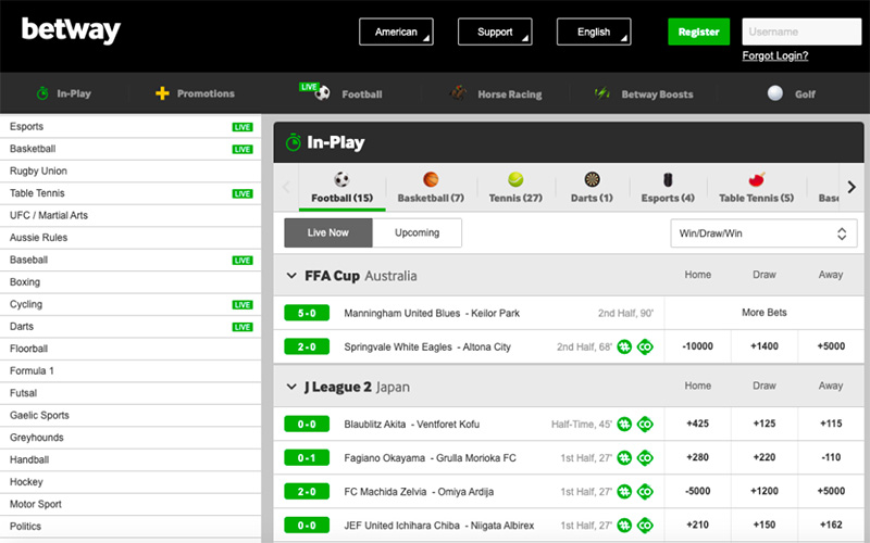 Betway - Sites online sports betting Minnesota