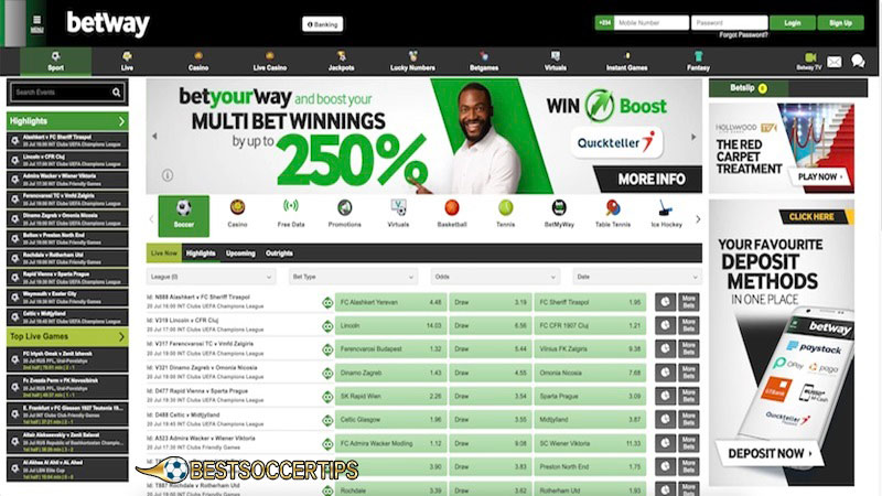 Darts Betting Sites: Betway