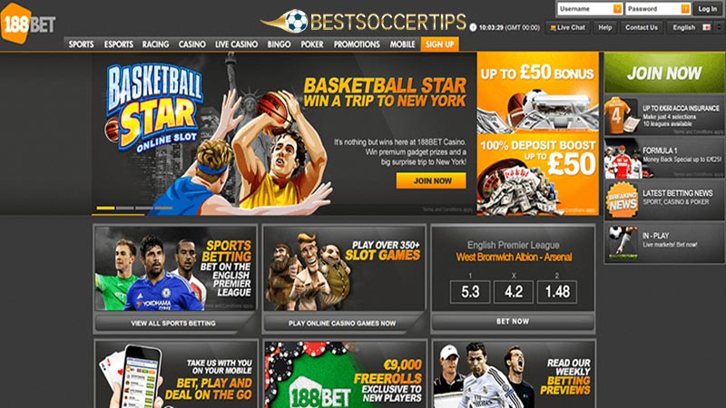 Fantasy betting sites: 188Bet