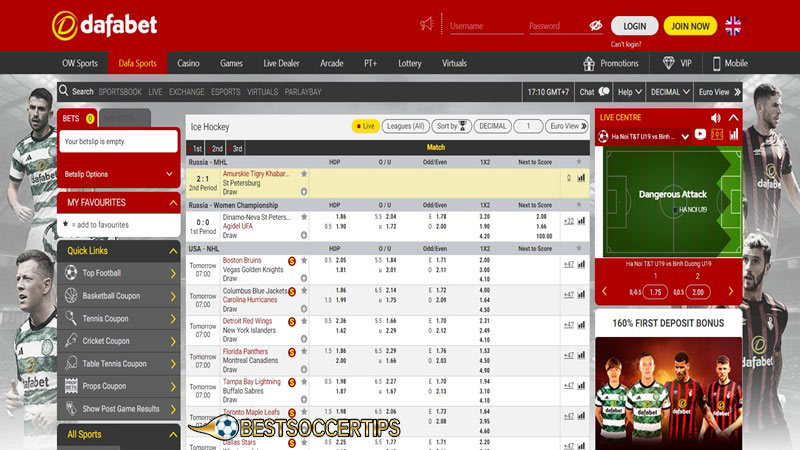 Ice Hockey Betting Sites: Dafabet