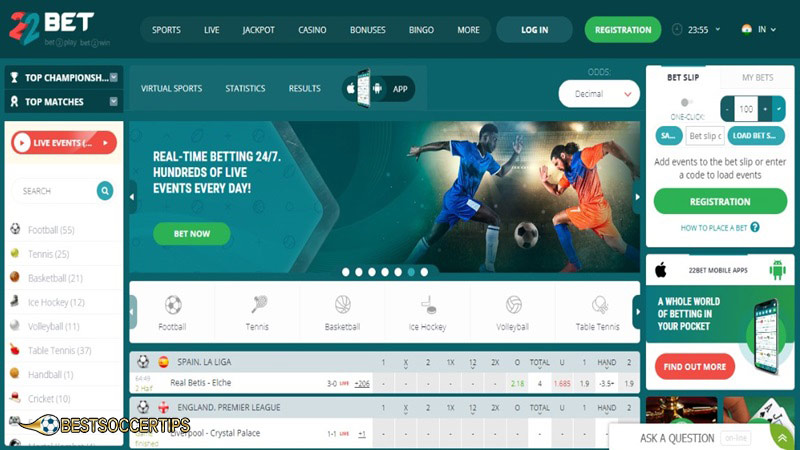 Best snooker betting sites: 22Bet