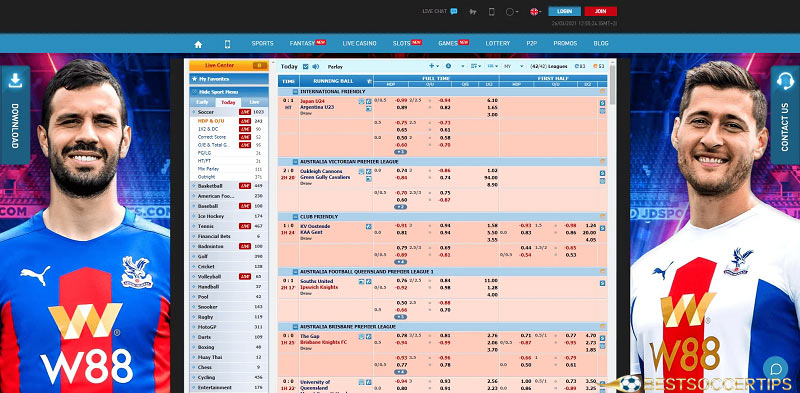 W88 - American soccer betting sites