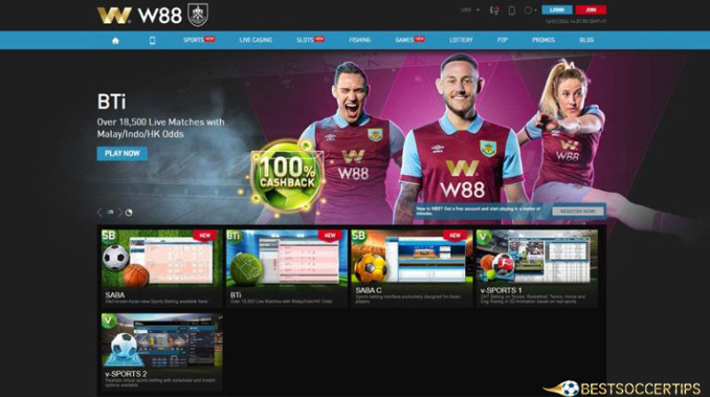 W88 - Corner betting sites