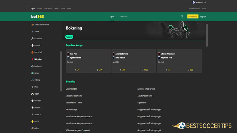 Best MMA betting site: Bet365