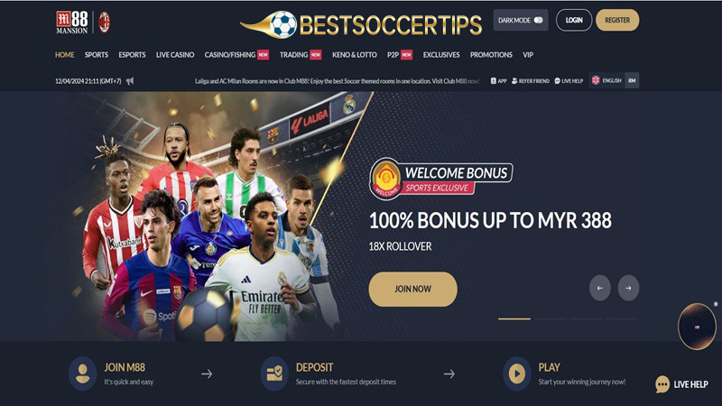 Top UK betting sites: M88