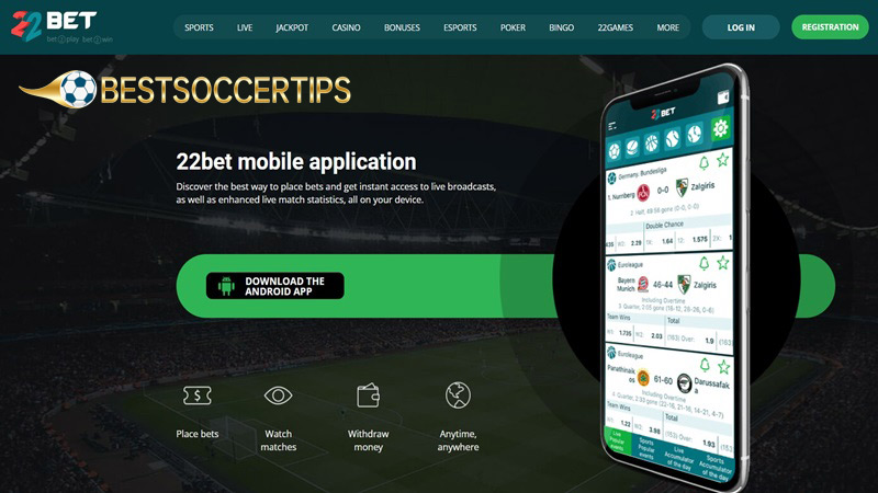 Betting apps in Nigeria: 22Bet