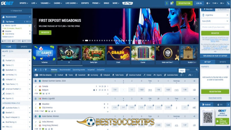 All betting sites in Nigeria: 1xBet