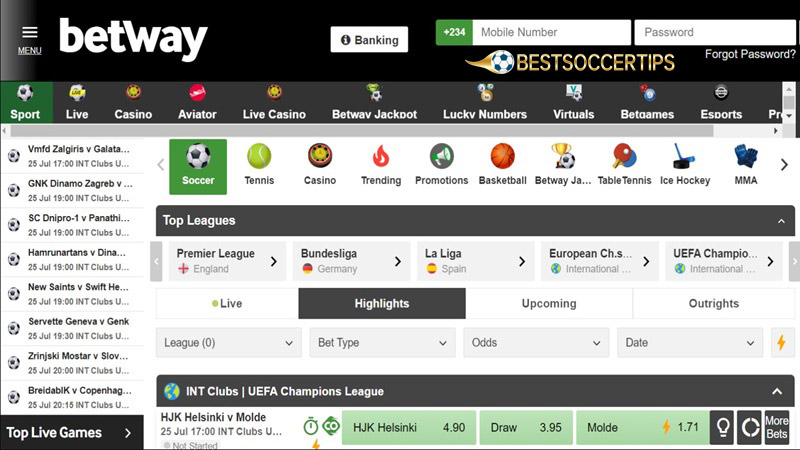 Massachusetts online sports betting: Betway