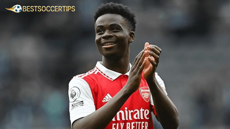 Most valuable football players: Bukayo Saka (£190.4 million - Arsenal)