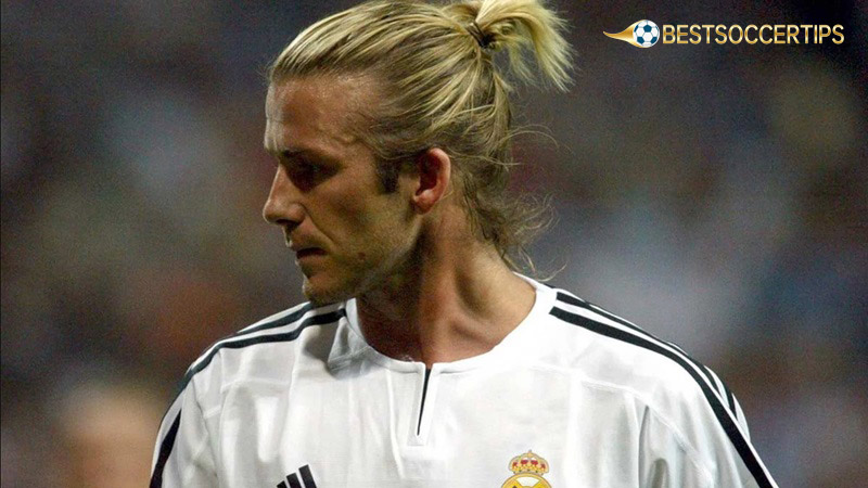 Famous football players with long hair: David Beckham