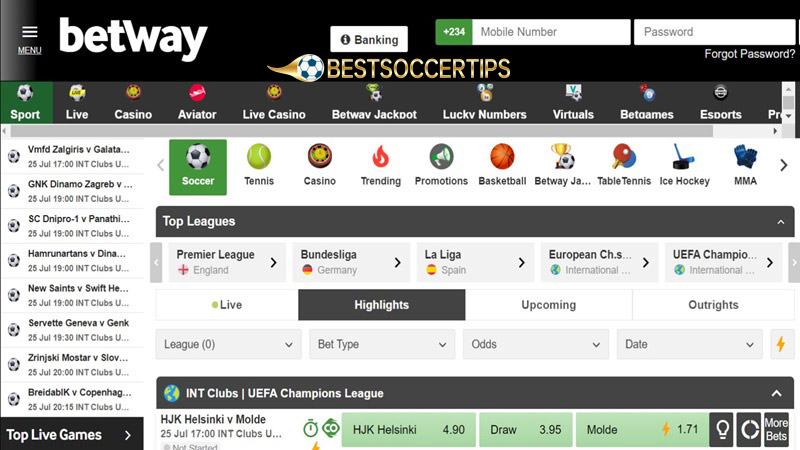 California sports betting: Betway