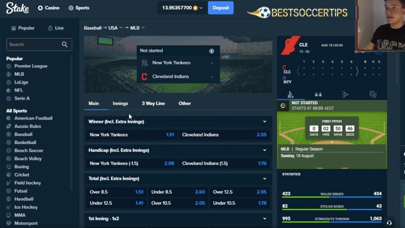 Betting sites in Belgium: Stake