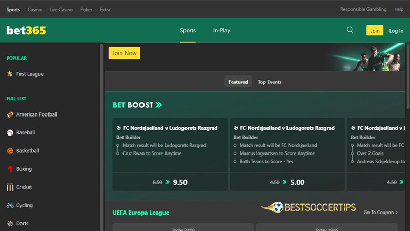 Betting sites in Bangladesh: Bet365