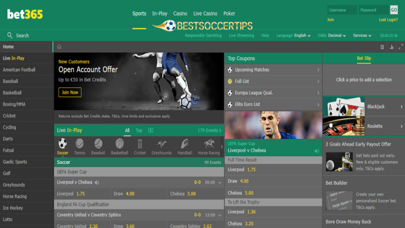 Betting site Chile: Bet365