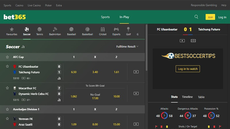Bookmaker England: Bet365