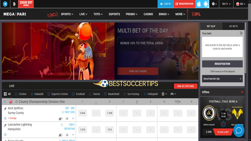 Czech betting sites: Megapari