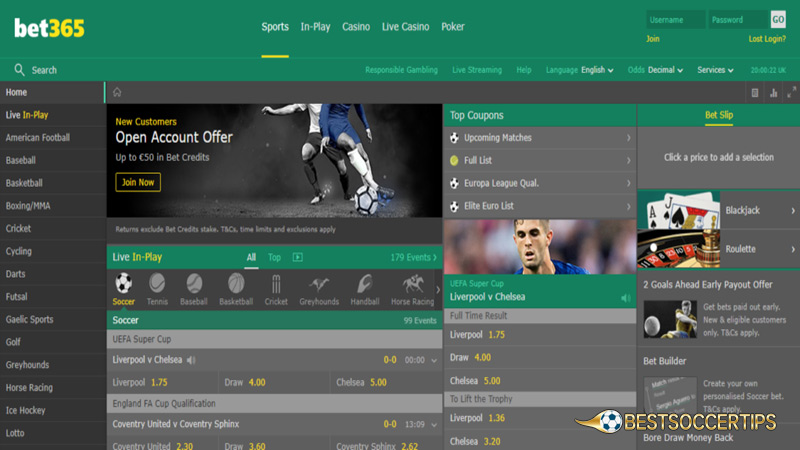 Betting sites Denmark: Bet365