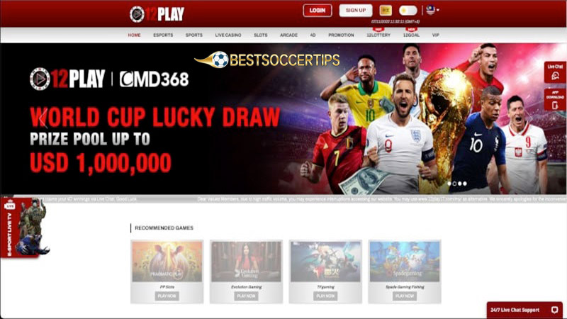 Hong kong betting sites: 12Play