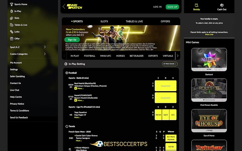 Parimatch - Sport betting sites Moldova