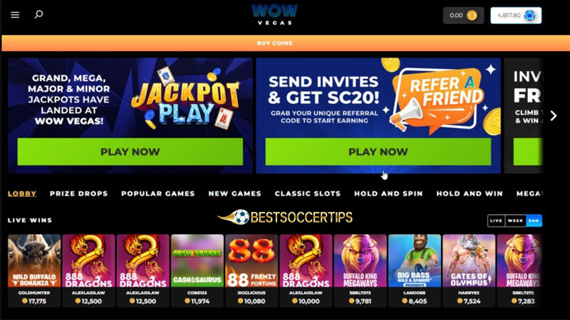 Sports betting sites Wisconsin: WOW Vegas