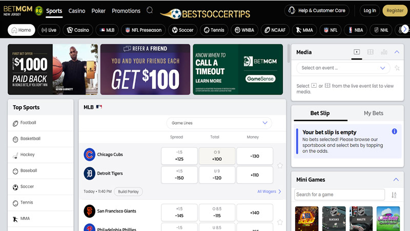 Sport betting in Wisconsin: BetMGM
