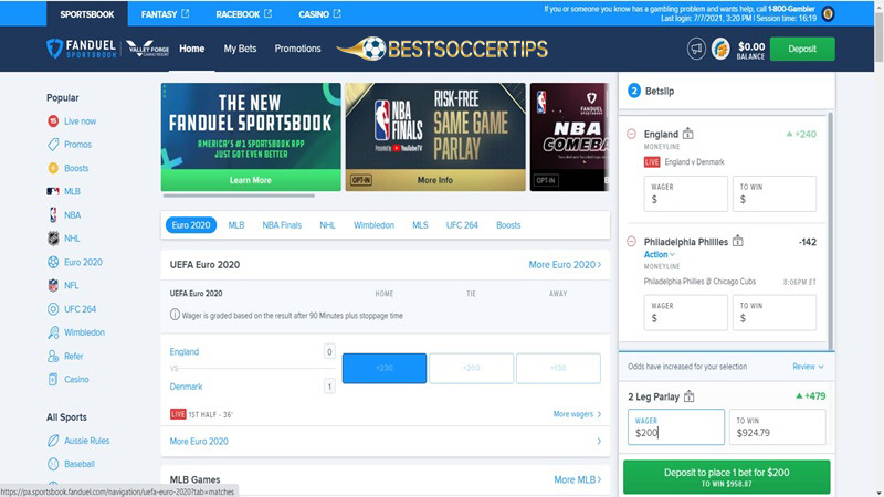 Online betting sites Wisconsin: FanDuel