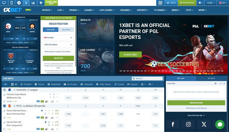 1XBET - Betting sites in zambia