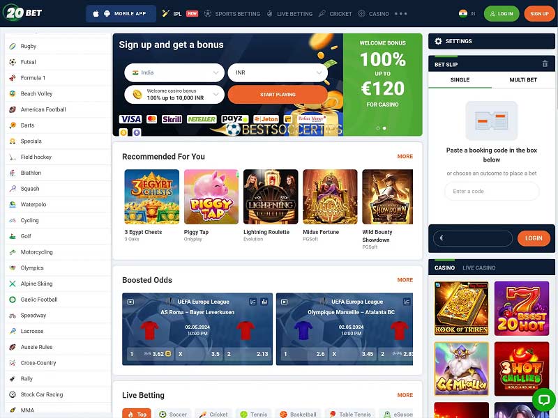 20Bet - China betting sites