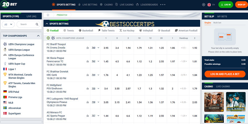20Bet - Jamaica betting sites