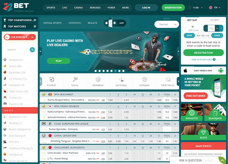 22Bet - Betting sites Venezuela