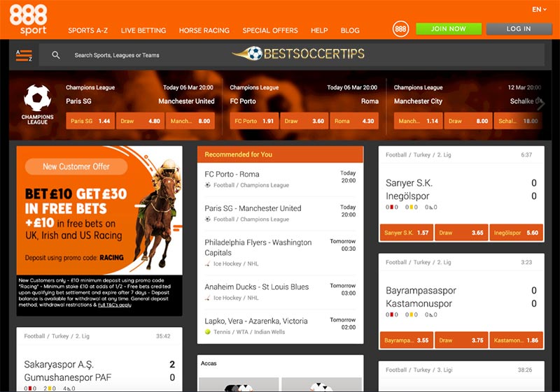888Sports - Online betting sites in Pakistan