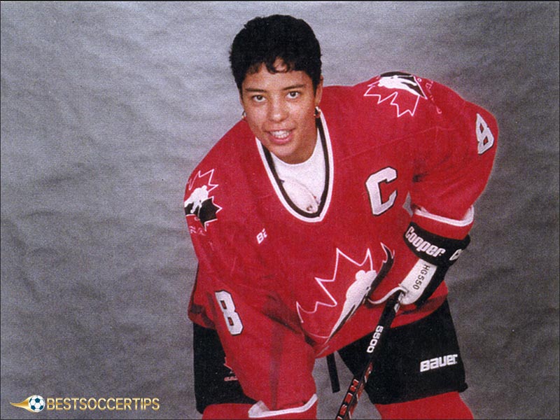 Best woman hockey player: Angela James