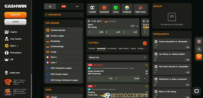CashWin - Best sports betting sites Venezuela