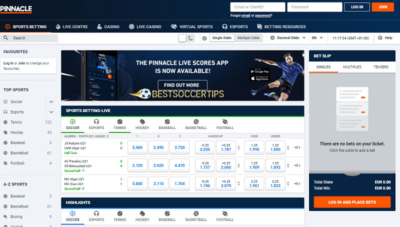 Pinnacle - Sports betting site Peru