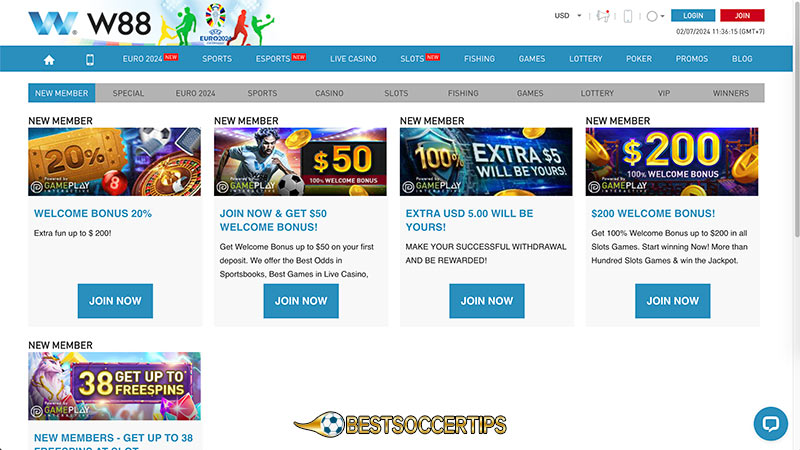 Best floorball online betting: W88