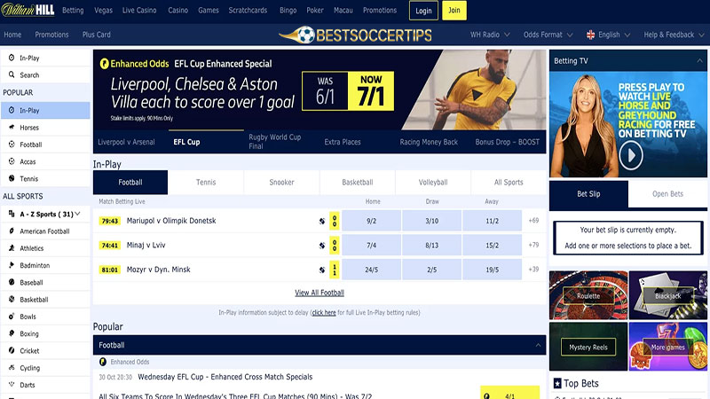 Best floorball betting online: William Hill